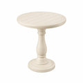 Table d'extérieur ronde en polypropylène moulé blanc cassé 60 cm x 60 cm x 66 cm avec piètement central